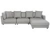 Canapé 3 places avec ottoman en tissu gris clair SIGTUNA_896541