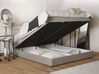 Kontinentálna posteľ s úložným priestorom 160 x 200 cm svetlosivá MAGNATE_770719