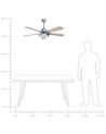 Ceiling Fan with Light Grey and Light Wood HOBBLE_866435