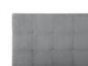 Cama de casal com arrumação em veludo cinzento 160 x 200 cm LORIENT_827083