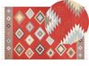 Kelim Teppich Baumwolle mehrfarbig 200 x 300 cm geometrisches Muster Kurzflor LORUT_869078