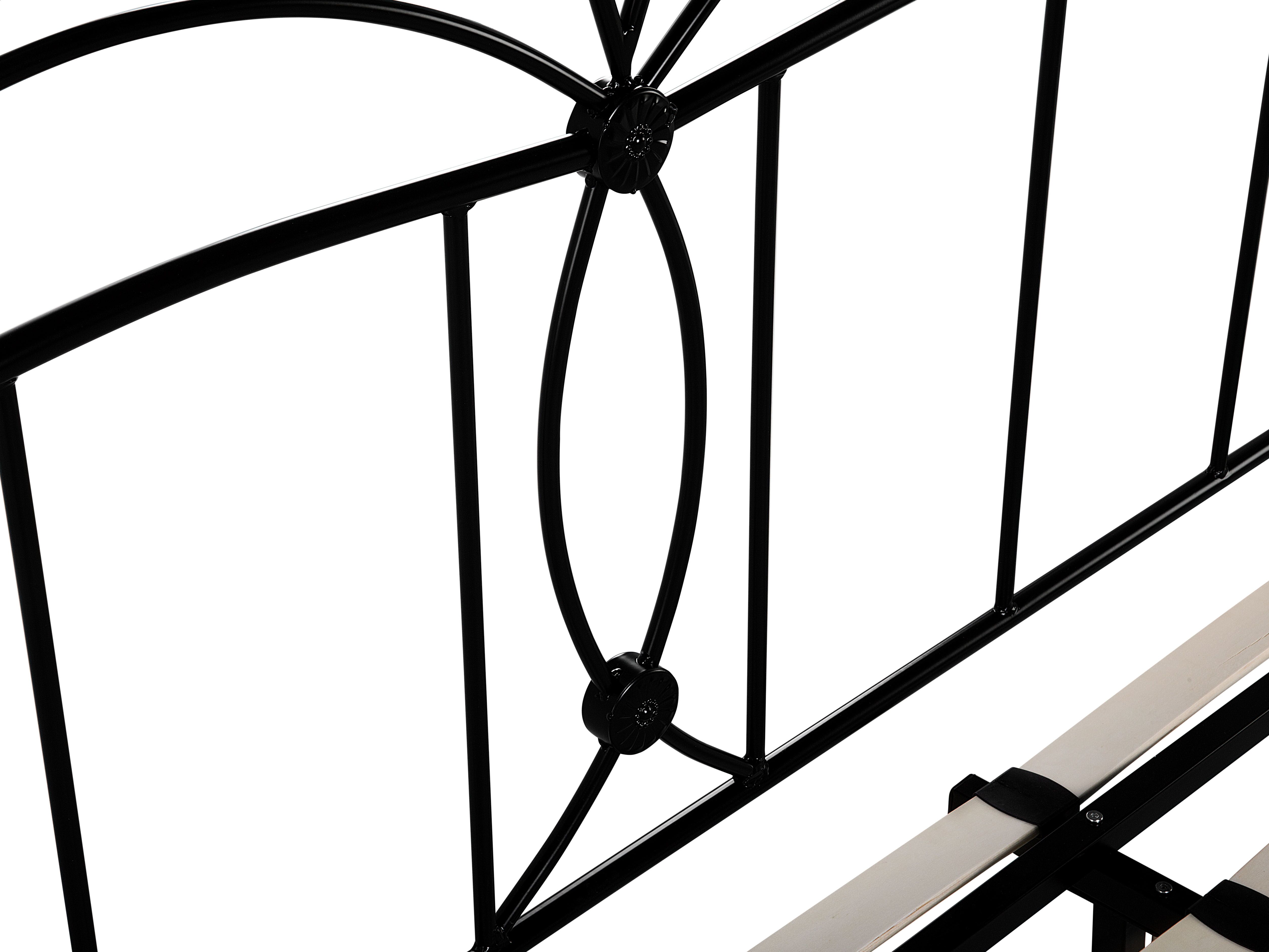 Łóżko metalowe 140 x 200 cm czarne ANTLIA