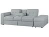 Sectional Sofa Bed with Ottoman Light Grey FALSTER_751432