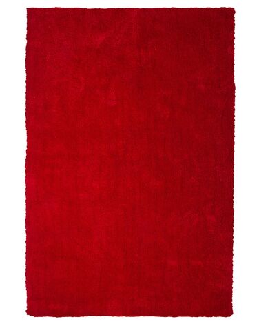 Piros hosszú szálú szőnyeg 140 x 200 cm DEMRE
