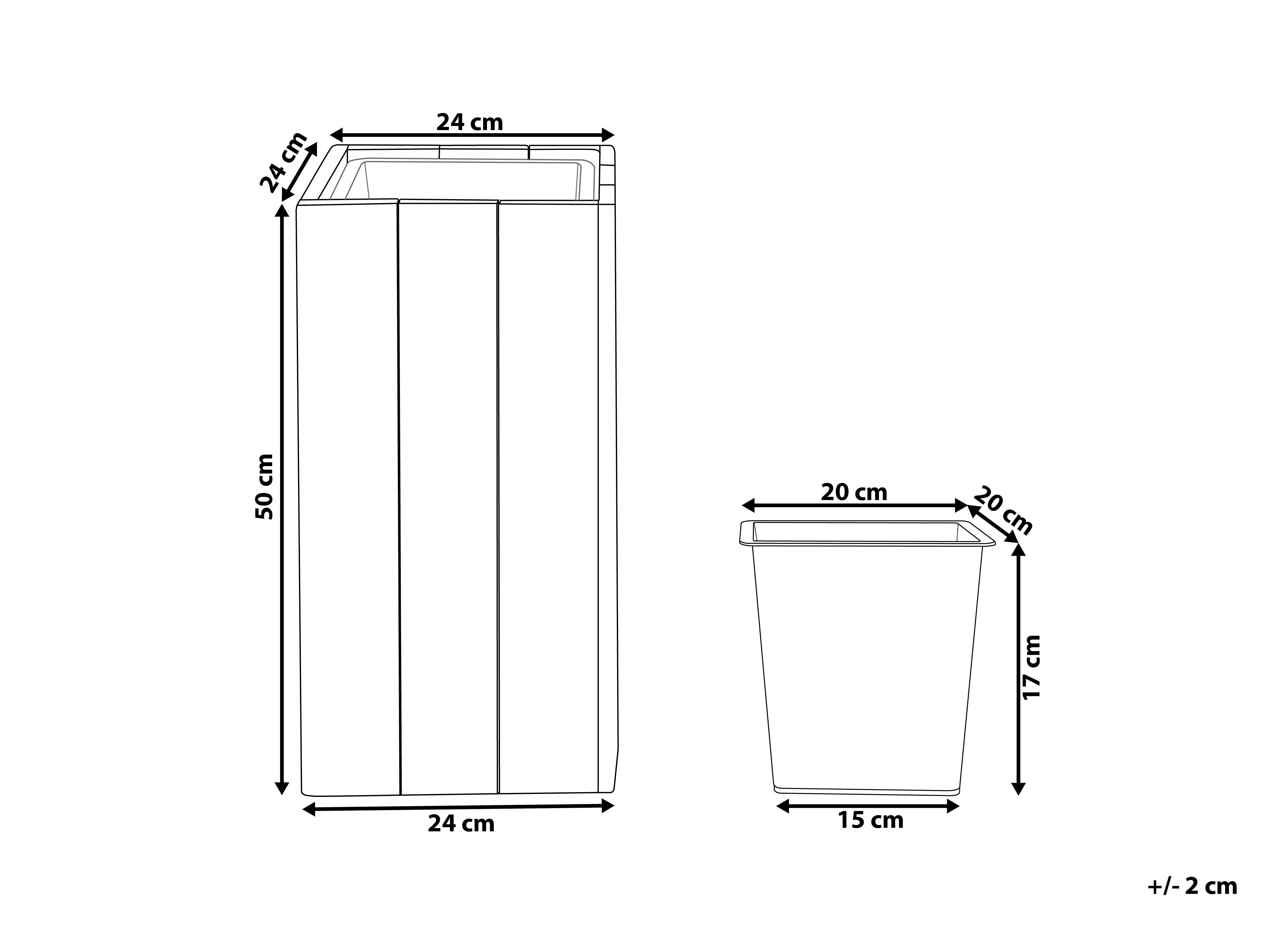 Wooden Plant Pot 24 X 24 X 50 Cm Sykia Beliani Co Uk