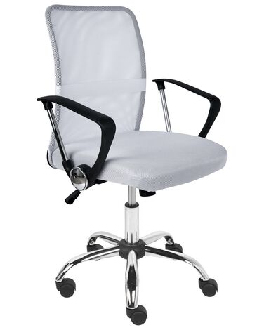 Cadeira de escritório em tecido branco-creme BEST
