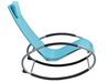 Chaise de jardin à bascule bleu turquoise CAMPO_689280