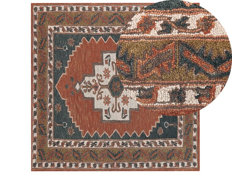 Teppich Wolle bunt 200 x 200 cm GELINKAYA_836900