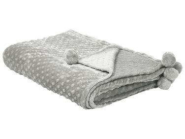 Blanket 200 x 220 cm Light Grey SAMUR