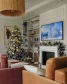 Künstlicher Weihnachtsbaum schneebedeckt 210 cm weiß BASSIE_842869