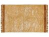Teppich Viskose orange 140 x 200 cm abstraktes Muster Kurzflor HANLI_836942