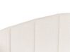 Tagesbett ausziehbar Bouclé hellbeige Lattenrost 90 x 200 cm EYBURIE_907126