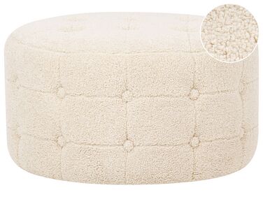 Puf boucle ⌀ 55 cm beige TAMPA
