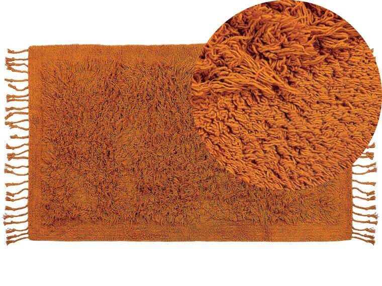 Alfombra de algodón naranja 80 x 150 cm BITLIS_837621