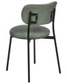 Set of 2 Fabric Dining Chairs Green CASEY_884563