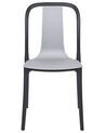 Conjunto de 4 sillas de jardín gris y negro SPEZIA_901882