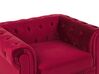 Sofa Set Samtstoff dunkelrot 4-Sitzer CHESTERFIELD_778809