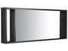 Meuble vasque à tiroirs noir miroir inclus noir ALMERIA_768694
