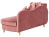 Chaise longue fluweel roze linkszijdig MERI II_914293