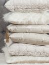 Set of 2 Faux Fur Cushions 45 x 45 cm Beige DAISY_769924