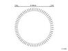 Round Jute Area Rug ⌀ 140 cm Beige and White MARTS_869906