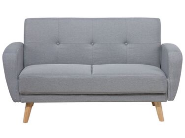 2 Seater Fabric Sofa Bed Grey FLORLI