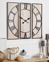 Reloj de pared de madera de abeto clara/negro 75 x 75 cm COATLAN_801810