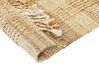 Teppich Jute sandbeige 140 x 200 cm geometrisches Muster Kurzflor BERISSA_847703