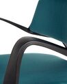 Silla de oficina reclinable de poliéster verde azulado/negro GRANDIOSE_834299