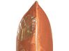 Lot de 2 coussins en velours avec imprimé feuilles 45 x 45 cm orange SUNFLOWER_829999