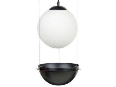 Lampada da soffitto vetro e metallo bianco e nero TOBINS
