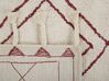 Tæppe 80 x 150 cm hvid/rød bomuld KENITRA_831322