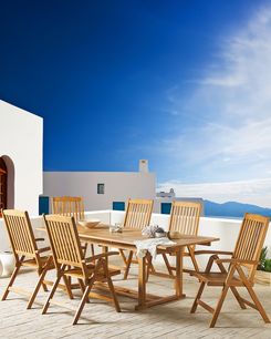 Puutarhatuoli akaasia vaalea puu 6 kpl JAVA