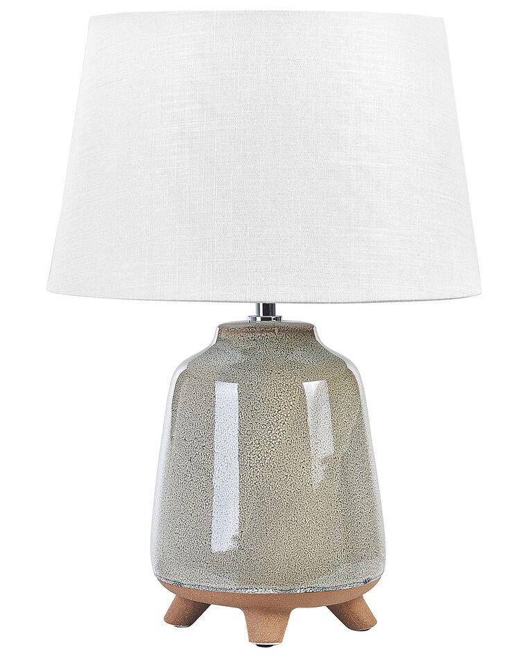 Lámpara de mesa de cerámica gris/blanco 46 cm FAJARDO_844129