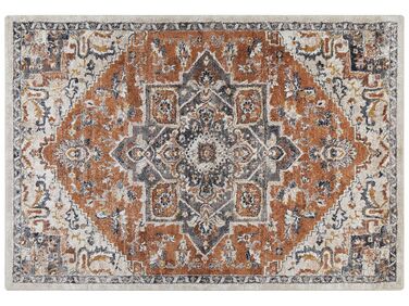 Teppich mehrfarbig 160 x 230 cm orientalisches Muster Kurzflor METSAMOR