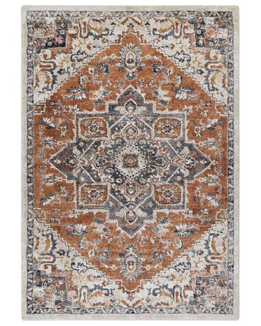 Teppich mehrfarbig 160 x 230 cm orientalisches Muster Kurzflor METSAMOR