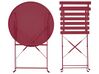 Ensemble bistrot avec table et 2 chaises rouge bordeaux FIORI_814915