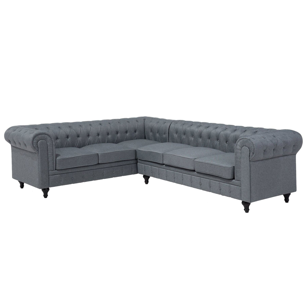 Narożnik prawostronny szary CHESTERFIELD