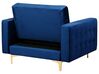 Modular Velvet Living Room Set Navy Blue ABERDEEN_752552