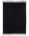 Dywan shaggy bawełniany 140 x 200 cm czarny BITLIS_849087