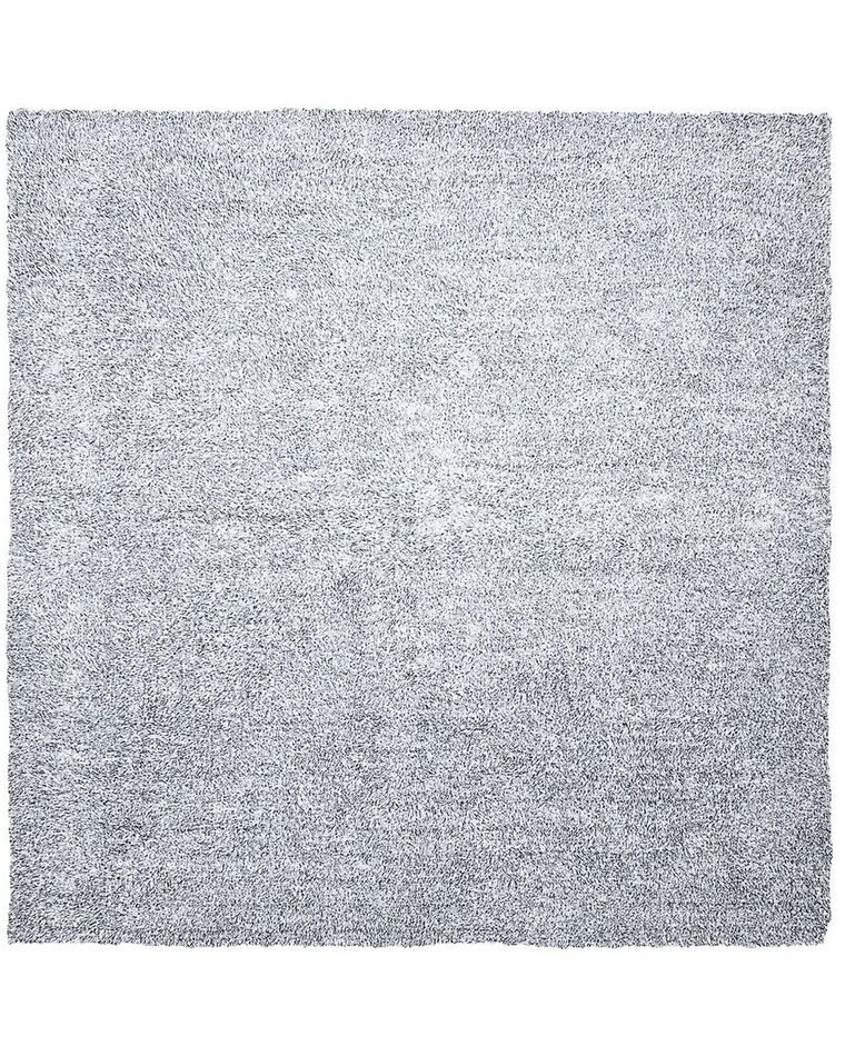 Tappeto shaggy bianco-nero 200 x 200 cm DEMRE_715219