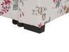 Canapé 2 places convertible en tissu gris clair à motif floral SILDA_789664