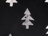 Sada 2 zamatových vankúšov s vianočným vzorom 45 x 45 cm čierna CUPID_814128