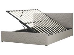 Parisänky keinonahka säilytystila ruskeanharmaa 180 x 200 cm ROCHEFORT