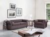 3 Seater Leather Sofa Brown CHESTERFIELD_539567