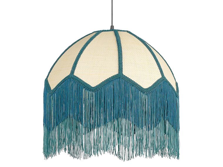 Pendant Lamp Natural and Blue MILAGRO_871442