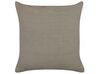 Set of 2 Linen Cushions 45 x 45 cm Taupe SAGINA_838519