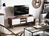 TV Stand Dark Wood with White ROCHESTER_444767