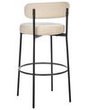 Set of 2 Boucle Bar Chairs Light Beige ALLISON_913870