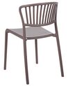 Set of 4 Plastic Dining Chairs Taupe GELA_825384